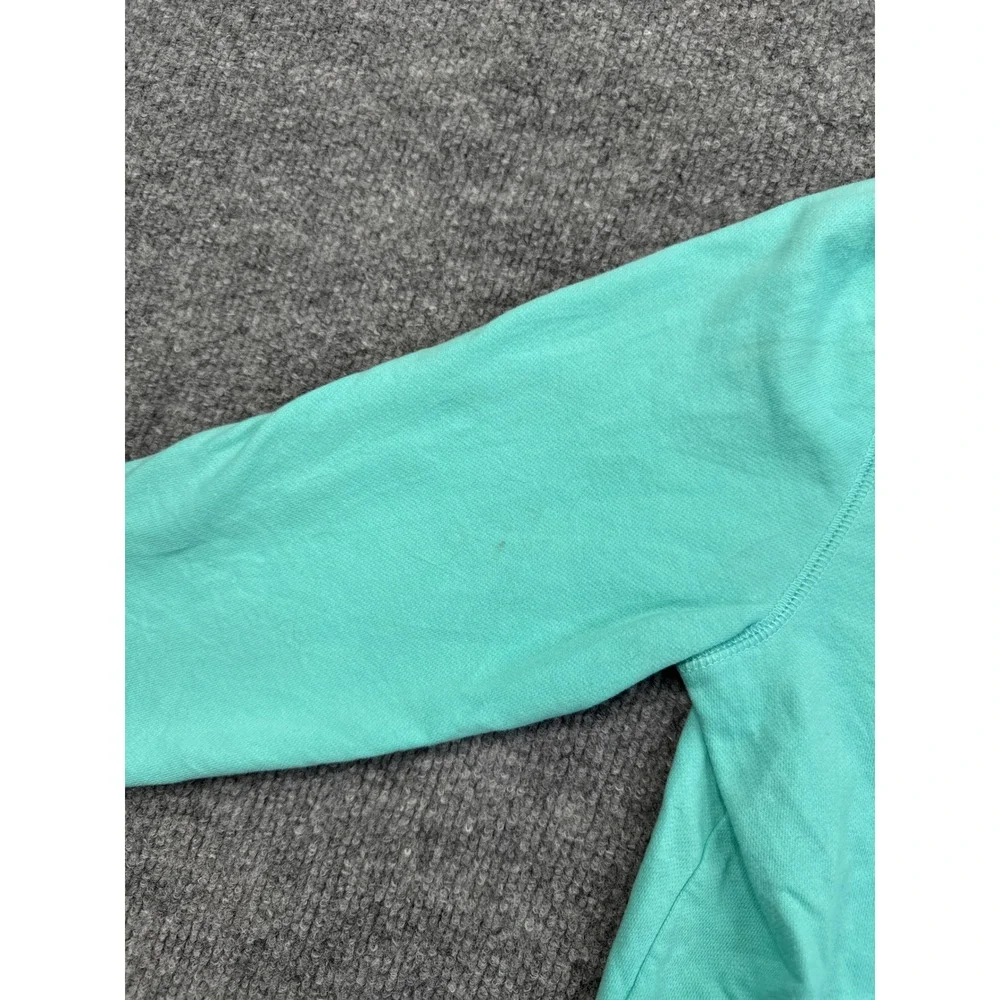 The Children's Place Girls XL 14 Teal Blue LOVE Glitter Zip Up Hoodie Sweatshirt